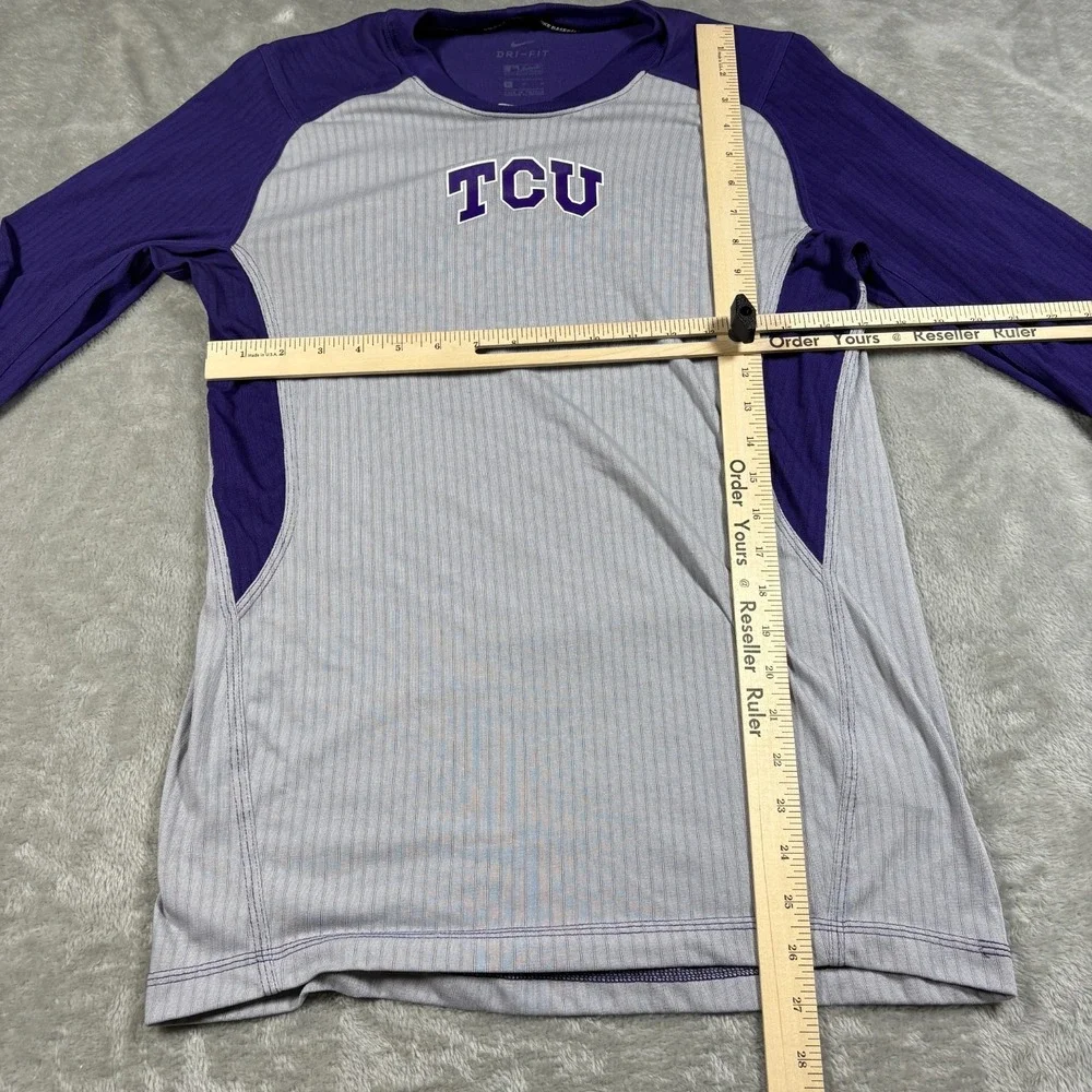 TCU Horned Frogs Shirt Mens Medium Nike Pro Long Sleeve Performance Stretch NCAA